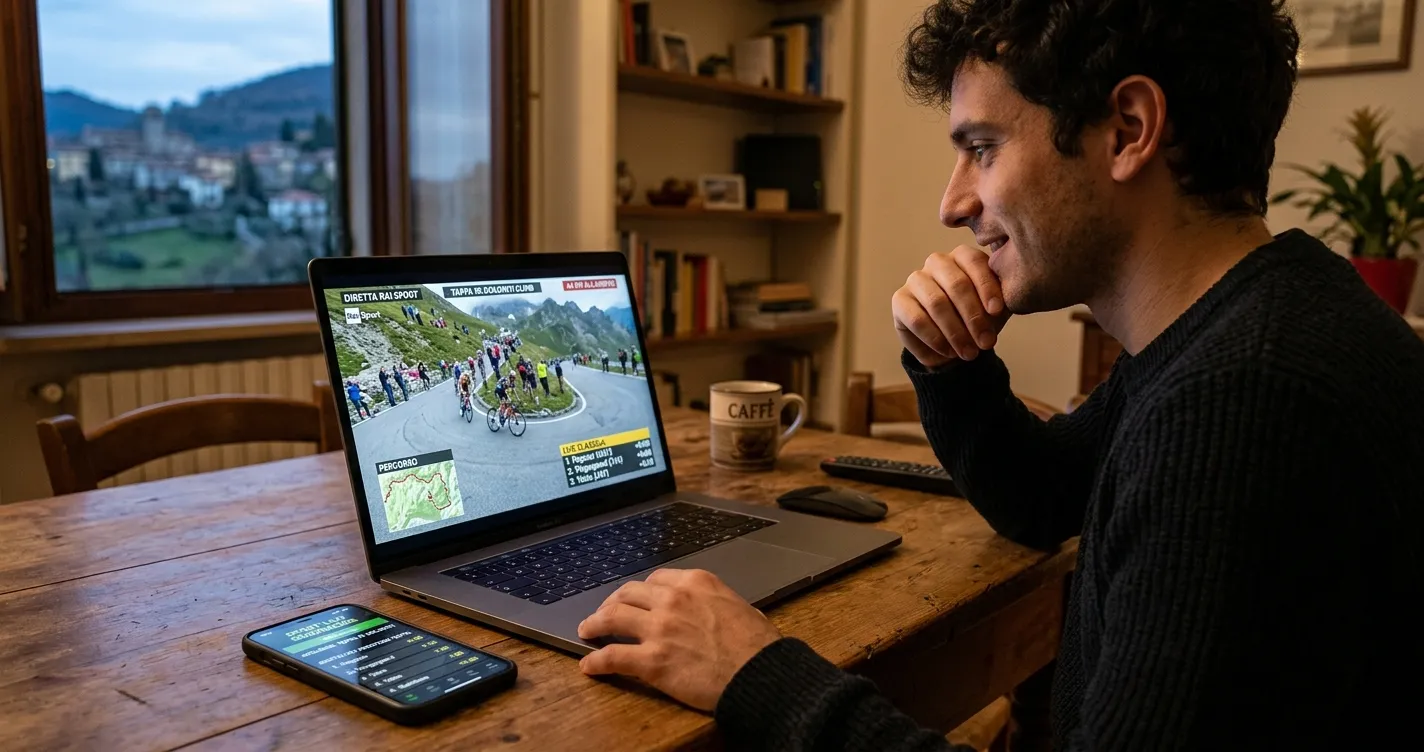 Tappa di ciclismo seguita in streaming live mentre il mercato delle quote si aggiorna in tempo reale