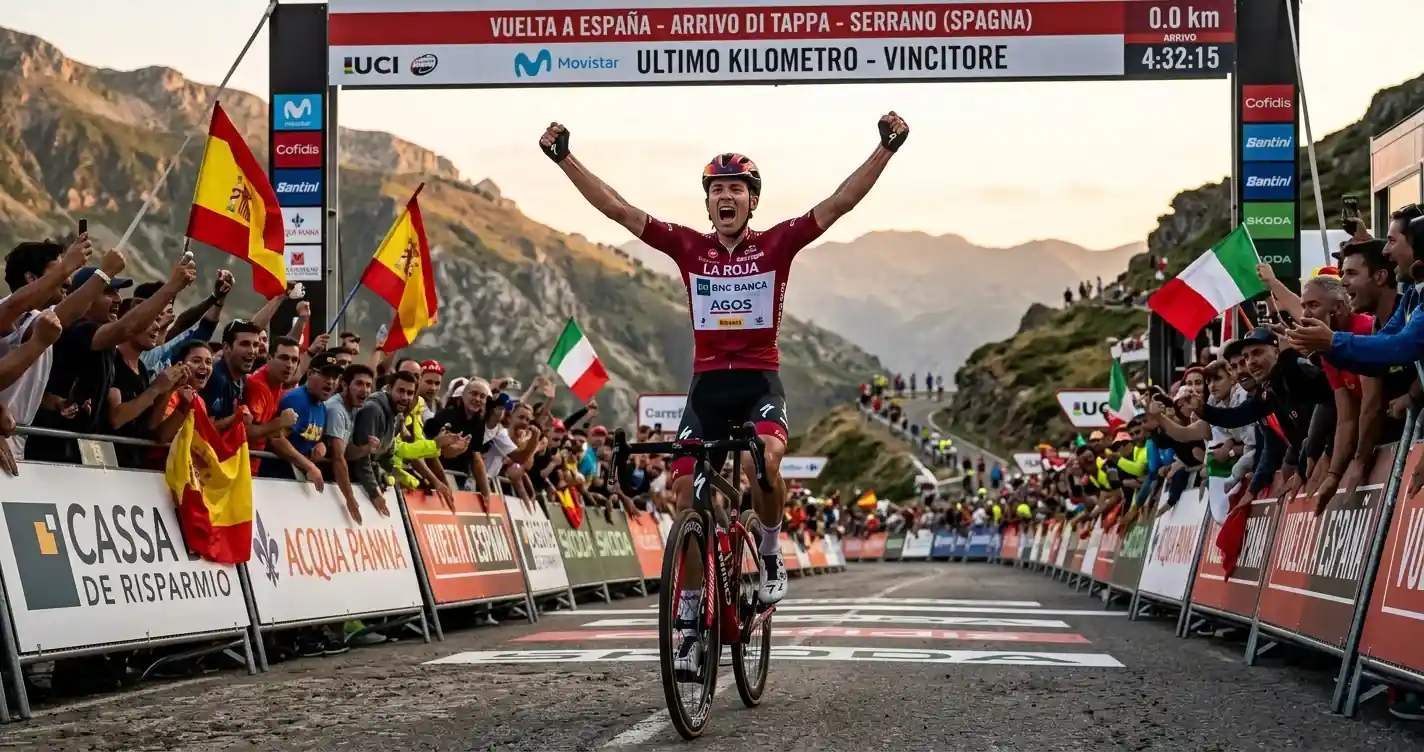 Corridore esplosivo vince una tappa con arrivo in salita alla Vuelta a España